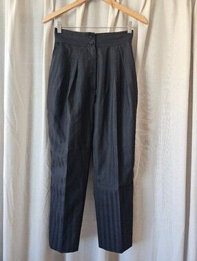 Vintage Claude Montana 1980s Balloon Trousers High Waist Stripe